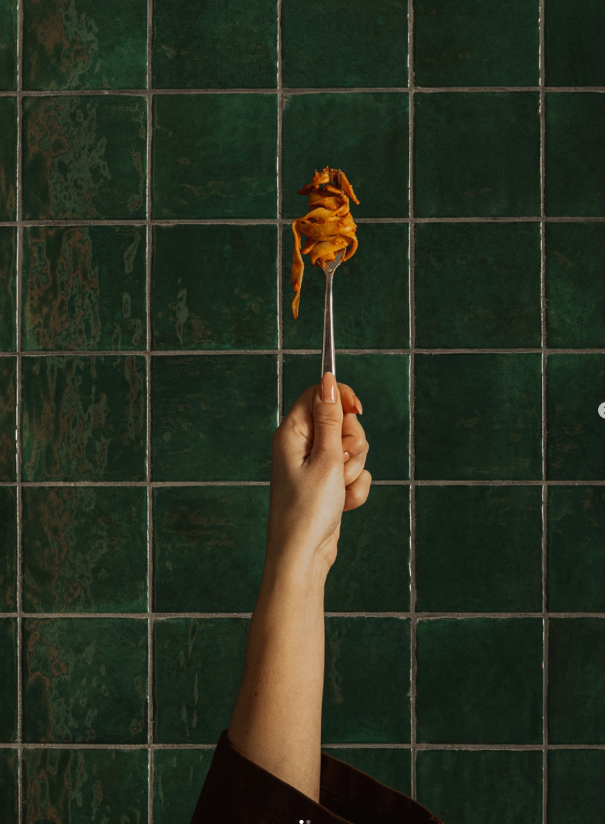 Pasta with fork
